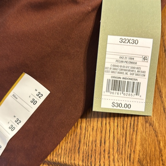 Goodfellow & Co Slim Chino 32x30 new with tags - Picture 3 of 3